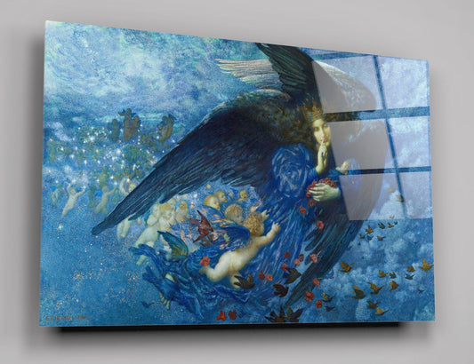 Night With Her Train Of Stars Painting By Edward Robert Hughes High Gloss Acrylic Glass Wall Art Ready To Hang