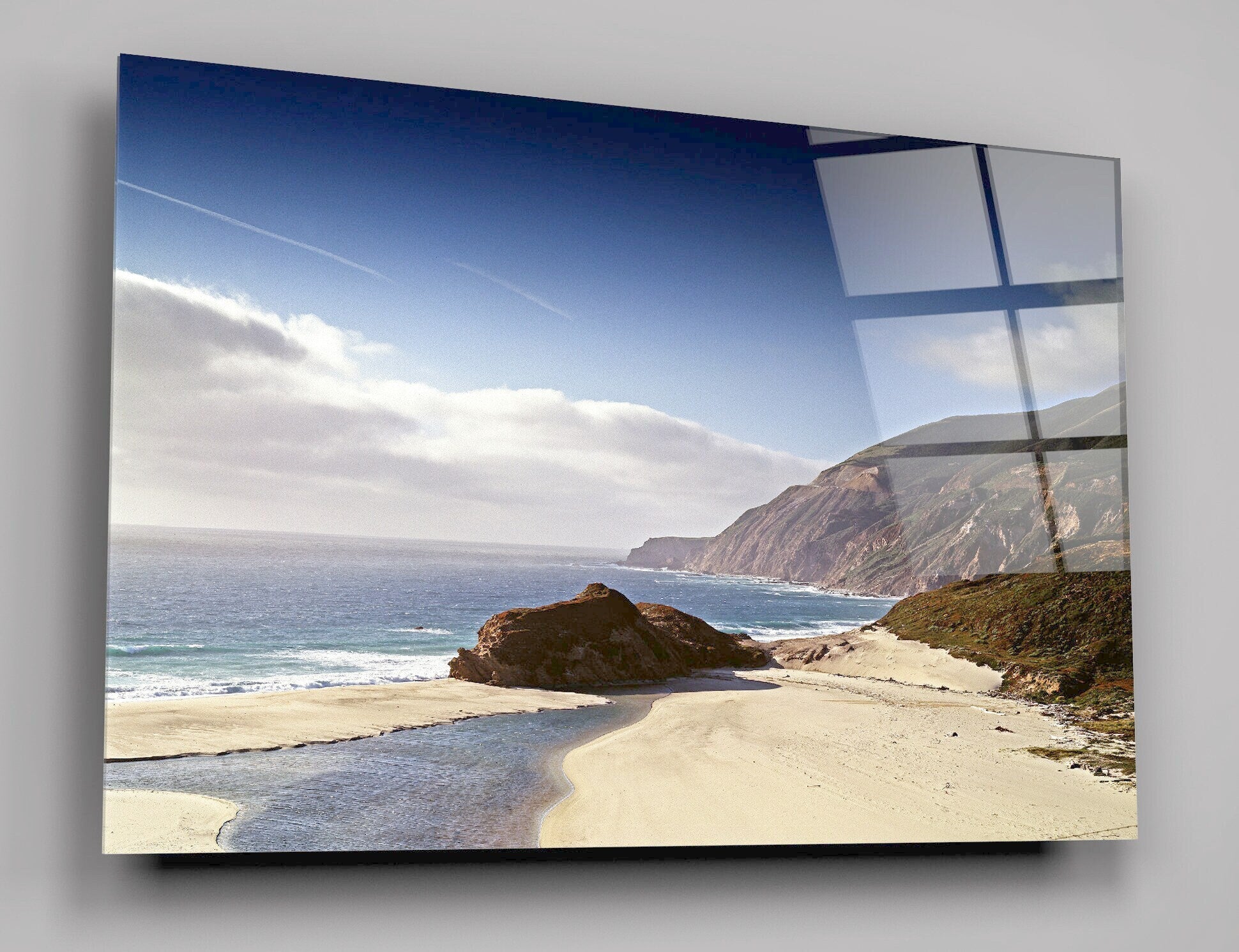 California Coastline High Gloss Acrylic Glass Wall Art Ready To Hang