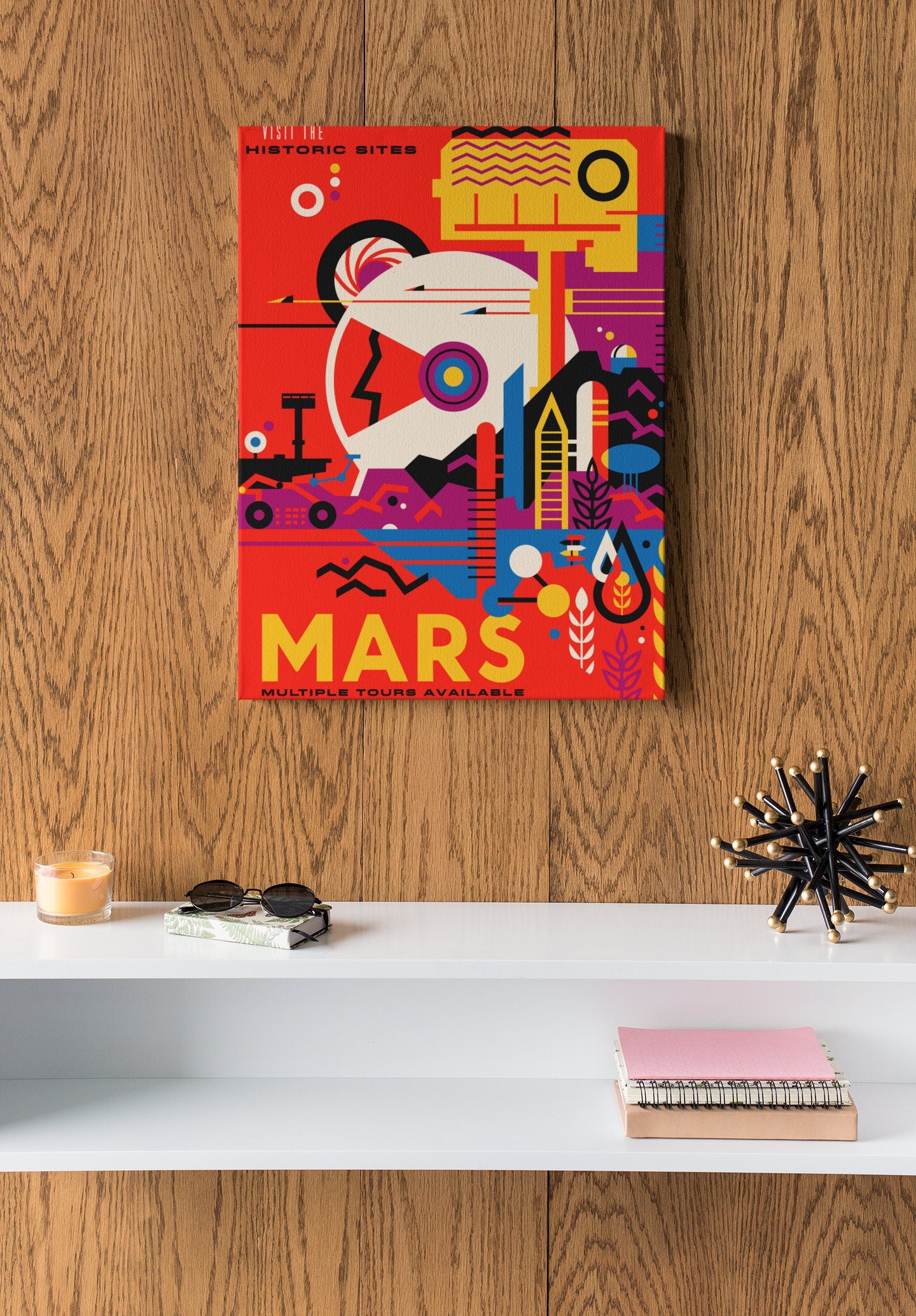 Visions of the Future, Mars 2018 NASA High Gloss Acrylic Glass Wall Art Ready To Hang