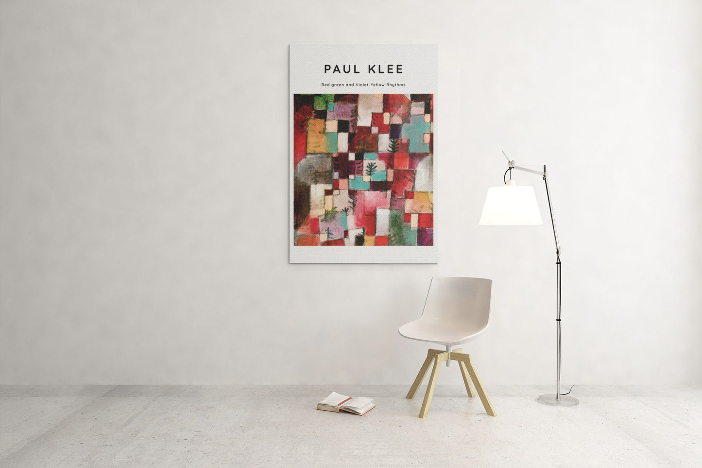 Paul Klee Famous Red Green And Violet Yellow Rhythms Painting High Gloss Acrylic Glass Wall Art Ready To Hang