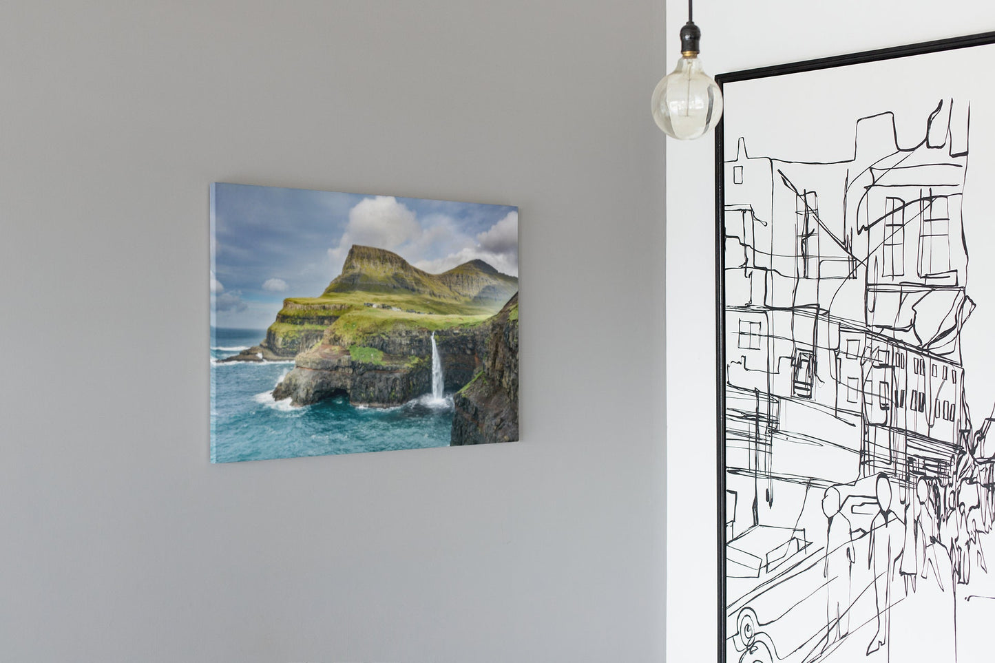 Faroe Islands High Gloss Acrylic Glass Wall Art Ready To Hang