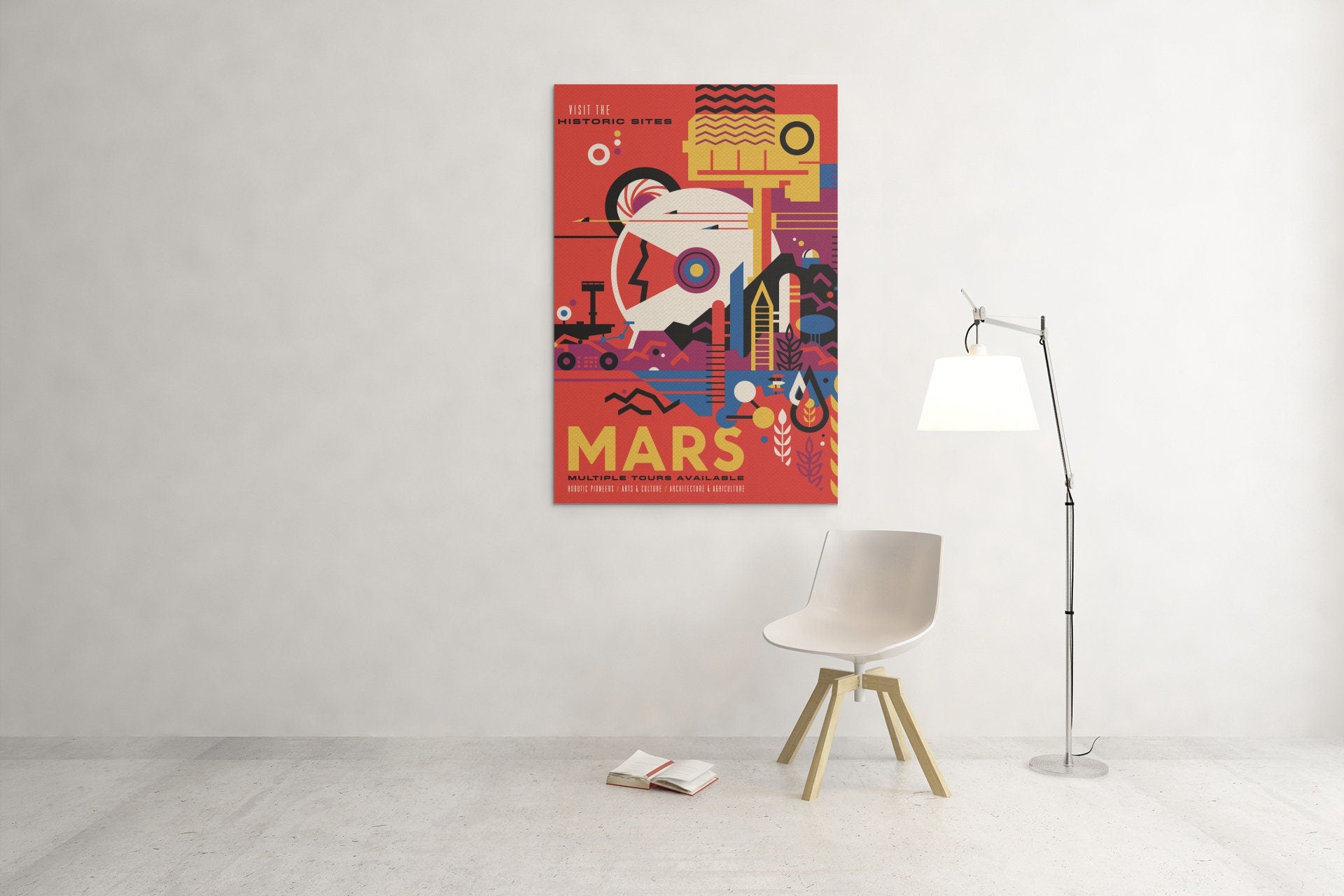 Visions of the Future, Mars 2018 NASA High Gloss Acrylic Glass Wall Art Ready To Hang