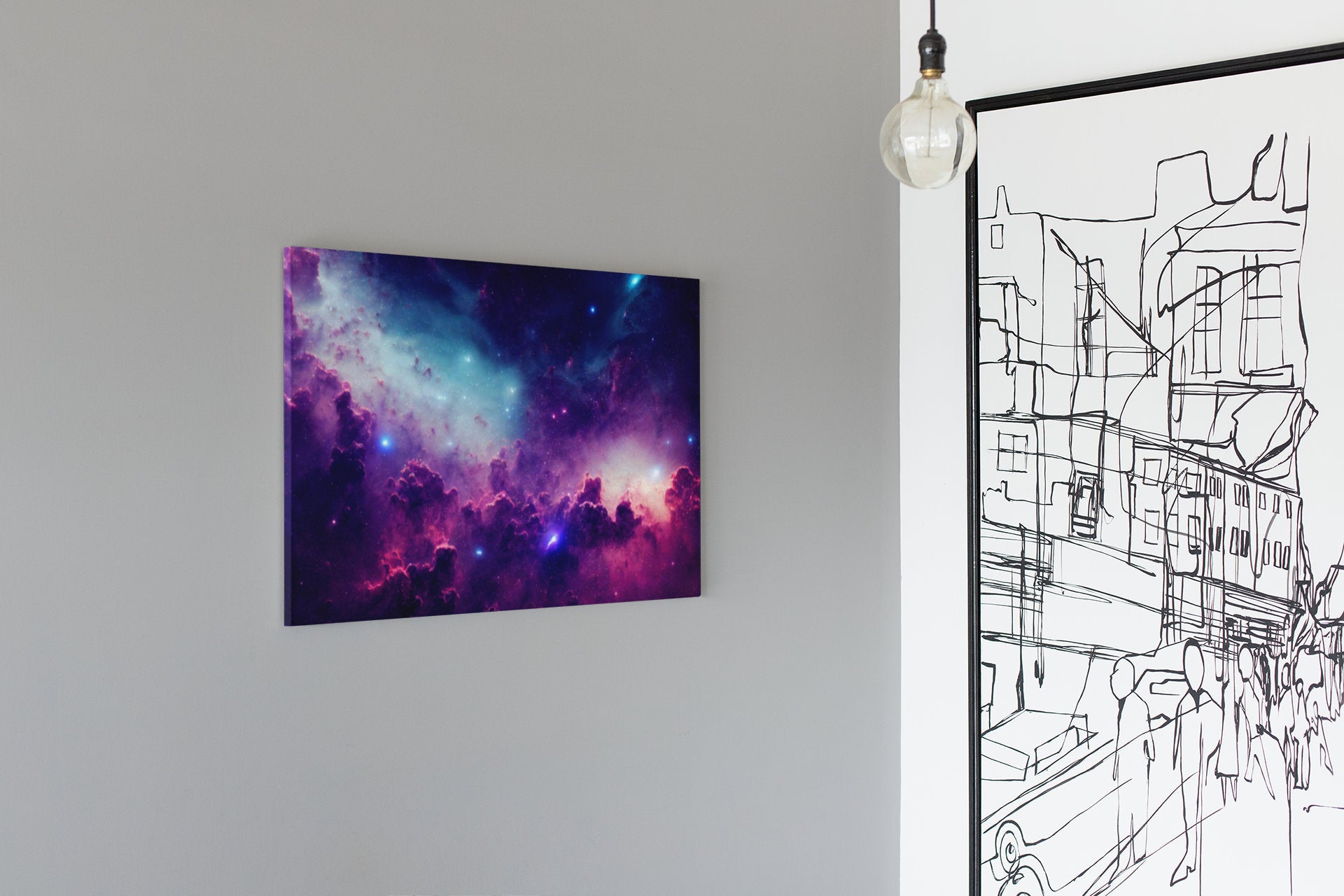 Galaxy With Stars And Space Dust In The Universe High Gloss Acrylic Glass Wall Art Ready To Hang