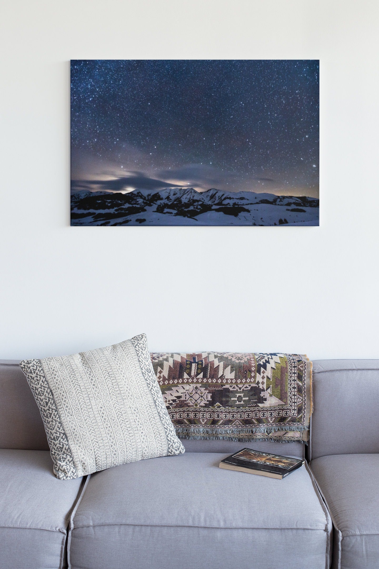 Galaxy Aesthetic Night Sky Image High Gloss Acrylic Glass Wall Art Ready To Hang