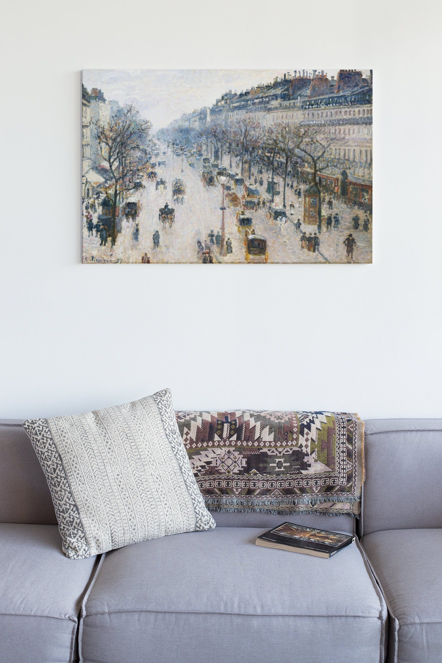 The Boulevard Montmartre On A Winter Morning By Camille Pissarro High Gloss Acrylic Glass Wall Art Ready To Hang