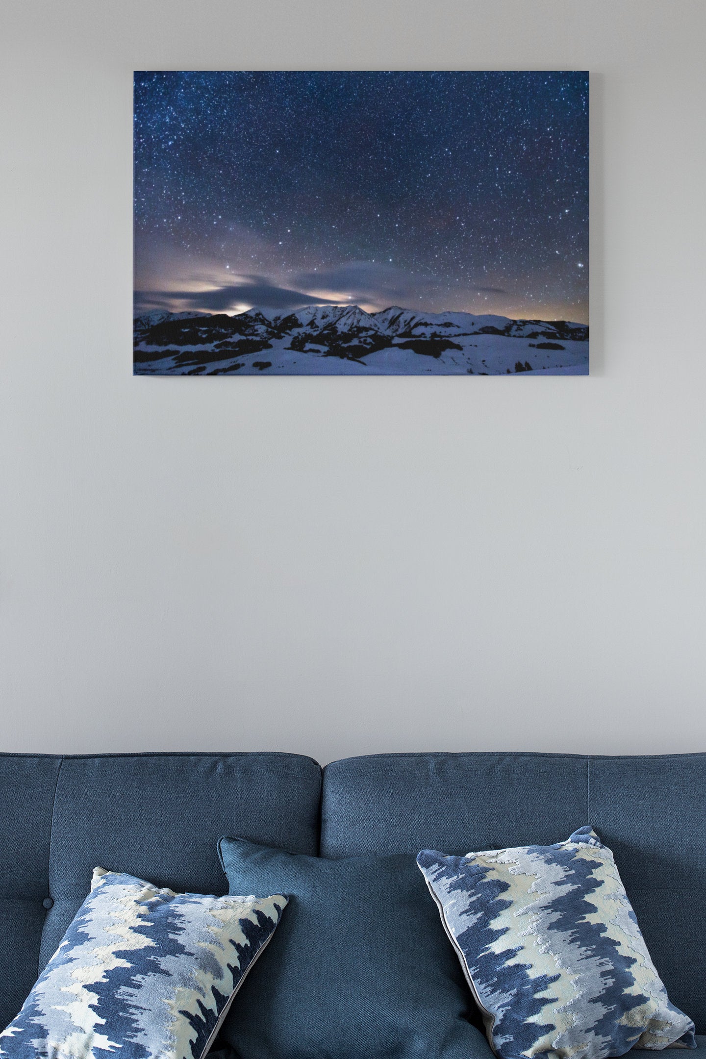 Galaxy Aesthetic Night Sky Image High Gloss Acrylic Glass Wall Art Ready To Hang