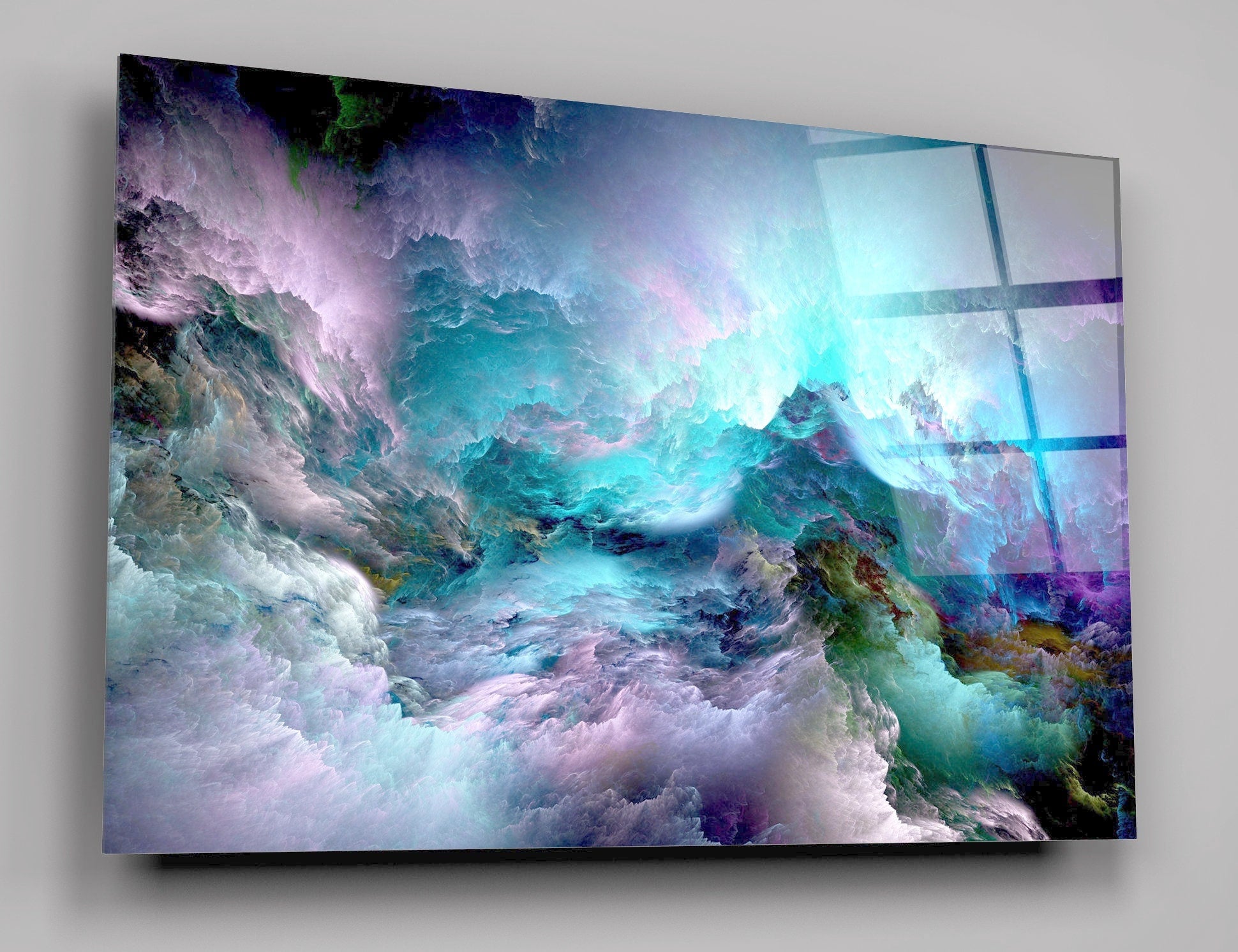 Abstract Cloud High Gloss Acrylic Glass Wall Art Ready To Hang