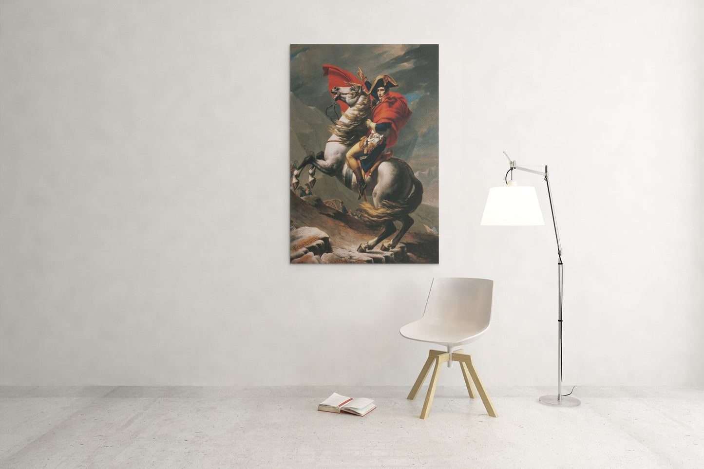 Napoleon Crossing the Alps (1801-1805) by Jacques-Louis David High Gloss Acrylic Glass Wall Art Ready To Hang