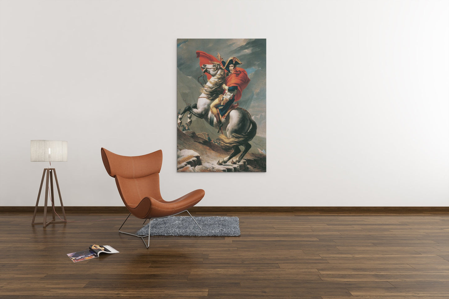 Napoleon Crossing the Alps (1801-1805) by Jacques-Louis David High Gloss Acrylic Glass Wall Art Ready To Hang